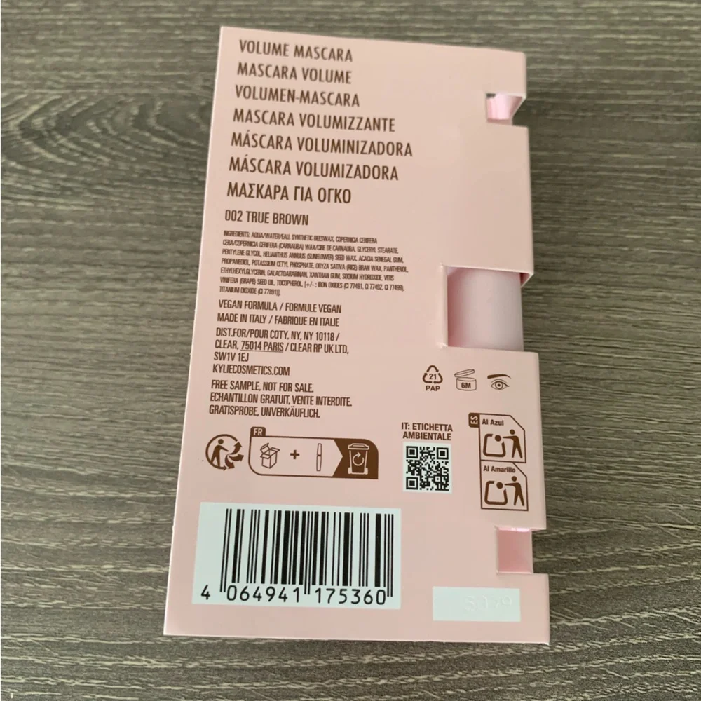 Kylie Cosmetics Volume Mascara Travel Size 002 True Brown